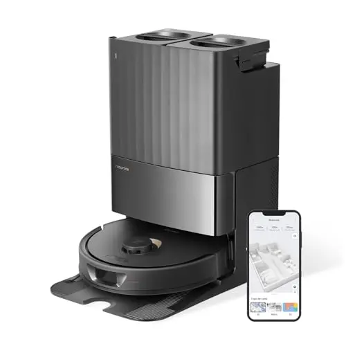 Roborock Qrevo Saugroboter mit Wischfunktion und Absaugstation, 5500 Pa Saugkraft, automatische Wasserbefüllung und Entleerung
