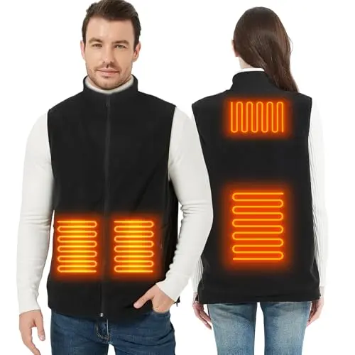 ISOPHO Beheizte Weste Unisex, USB Lade, Einstellbare Temperatur, Wärmend für Outdoor und Winteraktivitäten (Keine Batterie)