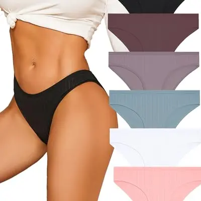 ALL OF ME 6er Pack Damen Unterhosen Baumwolle Hipster Slips S-XL