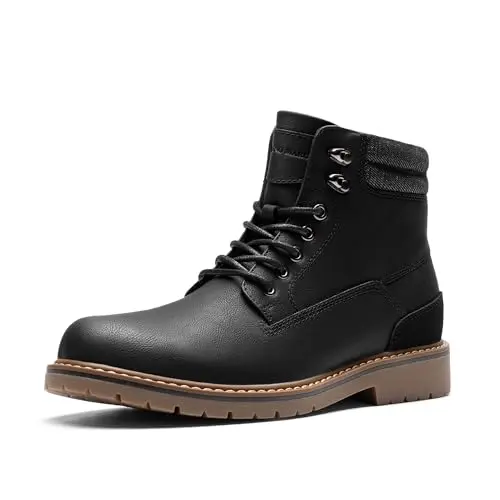 Bruno Marc Herren Winterstiefel Warm Gefüttert Outdoor Boots, Schwarz, Größe 41