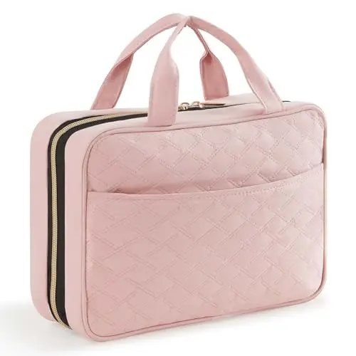 Lifewit Kulturtasche Damen zum Aufhängen, große Kosmetiktasche, Rosa