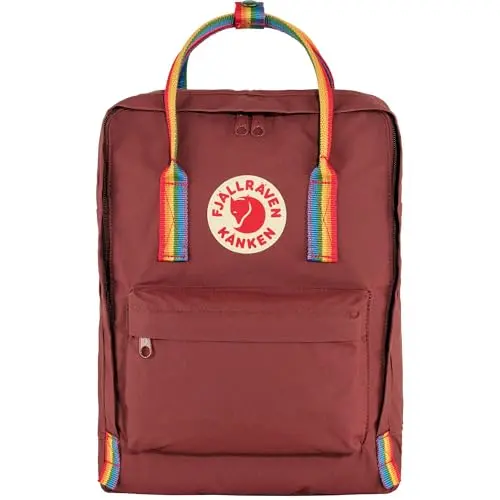 Fjällräven Kånken Rainbow Rucksack, Ox Red/Rainbow, Einheitsgröße