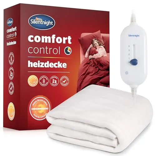 Silentnight Komfort-Wärmeunterbett 140x150cm mit 3 Heizstufen, schnell aufheizend, waschbar, elastisch