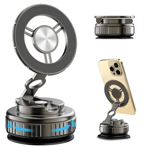 HUGSEE Magnetische Handyhalterung für Autos - 360° Drehbar, kompatibel mit Magsafe und allen Handys