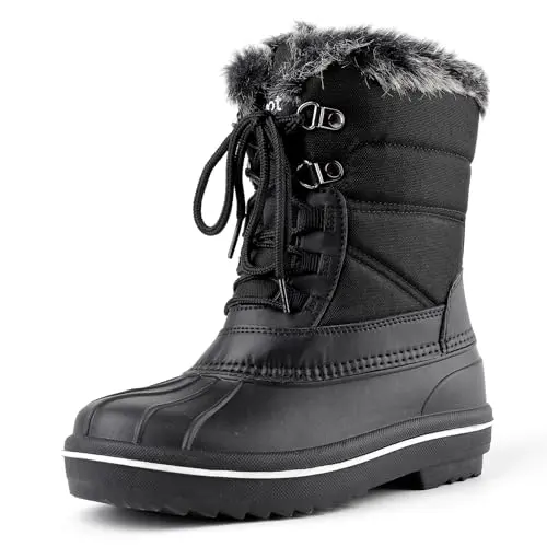 Riemot Damen-Winterstiefel gefüttert, wasserdicht und warm für Schnee und Winter