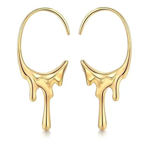 JANDY SHINE Hängende Ohrringe aus Silber 925 für Damen (Hypoallergen, Gold-Optik)
