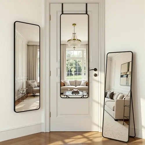 Antok Wandspiegel 119x34 cm - Rechteckiger Hängespiegel mit Aluminiumrahmen für Schlafzimmer und Wohnzimmer