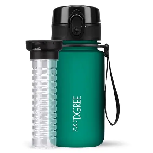 720°DGREE Kinder Trinkflasche 350ml „uberBottle“ - Auslaufsicher, BPA-Frei - Für Schule und Kindergarten ab 3 Jahren