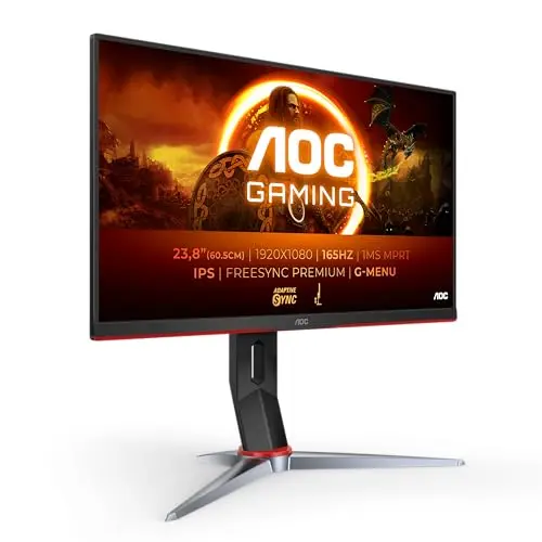 AOC Gaming 24G2SP - 24 Zoll FHD Monitor, 165 Hz, FreeSync, schwarz/rot