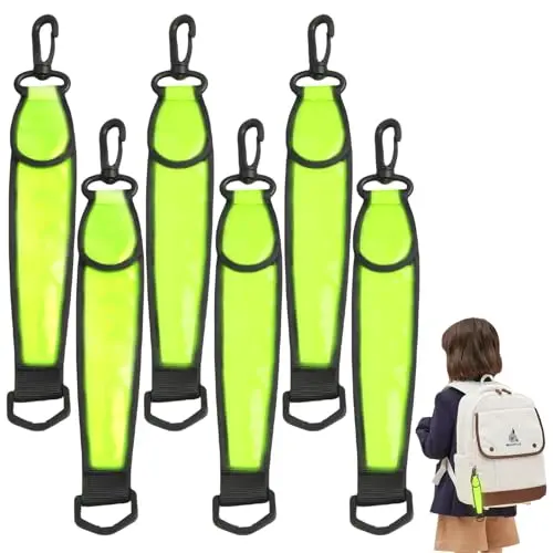 6er Set LED Blinklicht Anhänger: Wasserdicht und Reflektierend, ideal für Rucksack, Laufen, Joggen und Hundespaziergänge