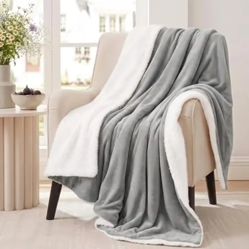 Aisbo Sherpa Kuscheldecke, 150 × 200 cm, Grau