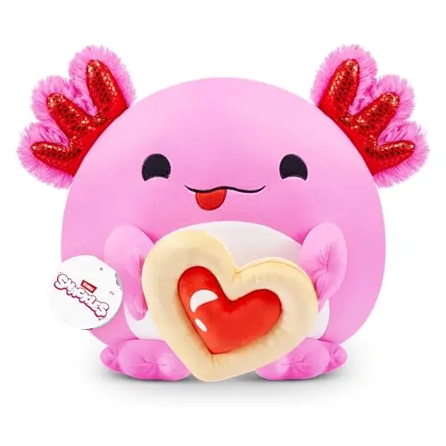 Snackles Valentinstags-Axolotl Cookie – 35 cm Plüschtier mit Snack-Zubehör