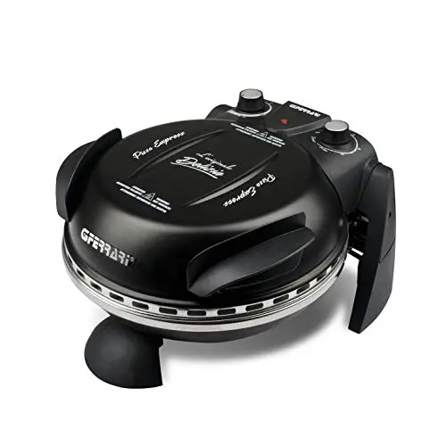 G3 Ferrari Pizzaofen 1200 W, 400°C, 31 cm Durchmesser, inkl. Kochbuch, Schwarz