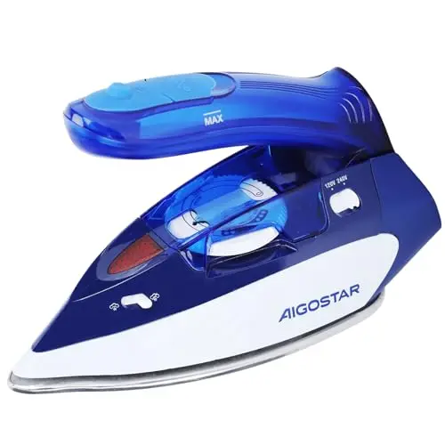 Aigostar Reise-Dampfbügeleisen 1100W - Tragbar, Faltbar, Mini, Leichtes Design, 80ml Wassertank, Mehrere Temperaturstufen