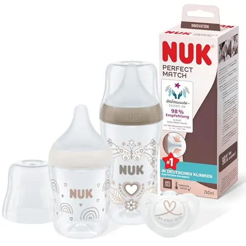 NUK Perfect Match Babyflaschenset - Ab 3 Mon. - 150 ml & 260 ml - BPA-frei - 3 St.