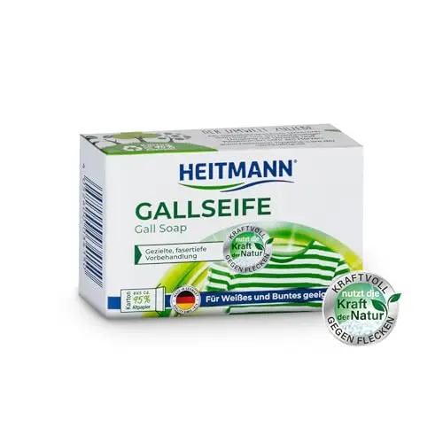 Heitmann Gallseife Fleckenentferner für Weißes und Buntes, 100g – Natürliches Hausmittel