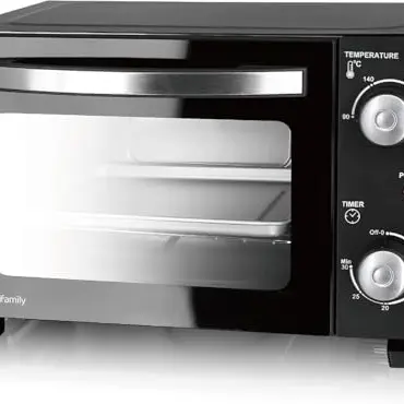Melchioni Family Elektro-Ofen DEVIL 11, 11L, bis 230 °C, 30-Minuten-Timer, Schwarz