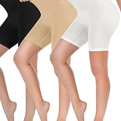 Damen Shorts Radlerhose, 3er Pack Hohe Taille Panties für Yoga und Fitness