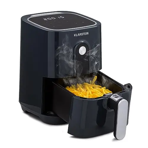 Klarstein Heißluftfriteuse 2,8L - Air Fryer mit Touch-Bedienfeld und 8 Programmen, 1400 W, ohne Öl