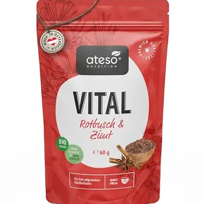ATESO - Detox Your Feelings - Bio Kräutertee mit Rotbusch, Zimt und Ingwer - 60g