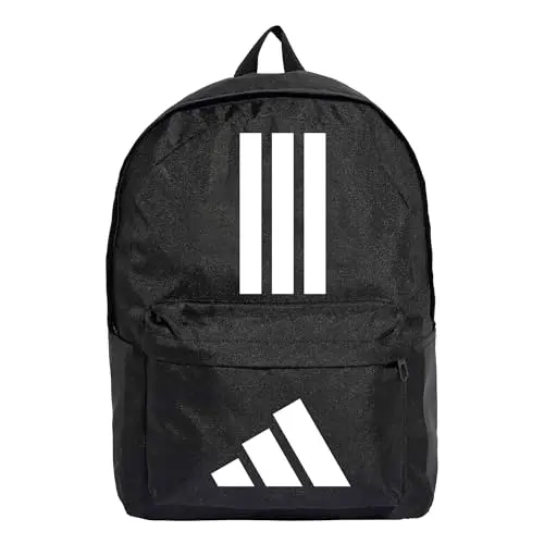 adidas Unisex Classic Three Stripes Backpack - Black/White