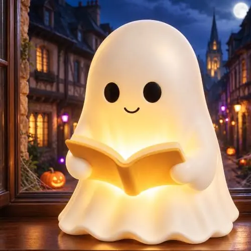 Halloween-Deko: 3D-LED-Geisterlampe in Buchform
