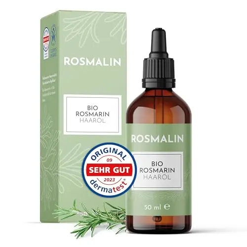 Rosmarinöl für Haare - 100% Bio, dermatologisch getestet - Reine Naturkosmetik für Kopfhaut