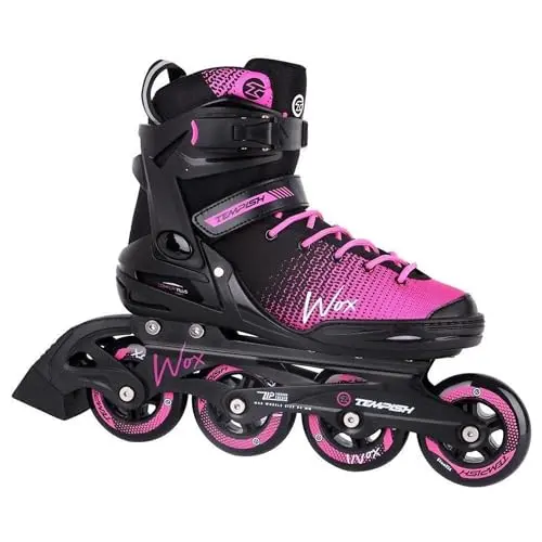Tempish Wox Fitness Inline Skates Damen - Optimaler Halt & Komfort - Schwarz/Pink, Größe 37