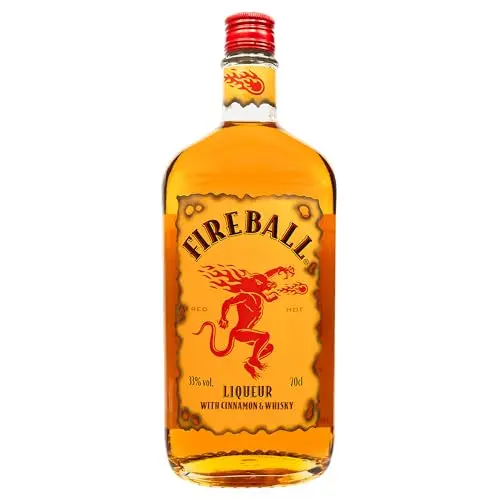 Fireball Cinnamon Whisky, 700ml, 33% vol – Eiskalt servieren, ideal für Shots & Cocktails