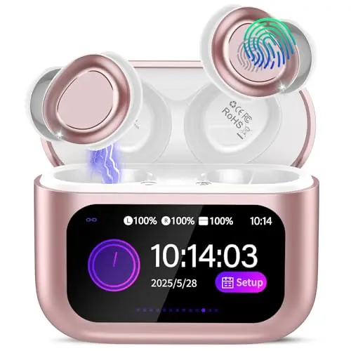 Bluetooth In-Ear-Kopfhörer für Seitenschläfer, Rosa