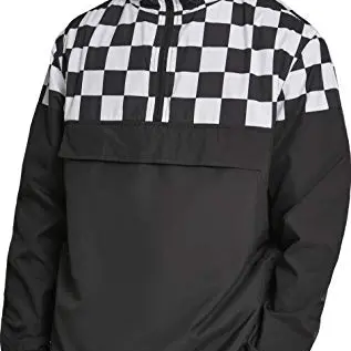 Urban Classics Herren Check Pullover-Jacke, Schwarz, Größe S