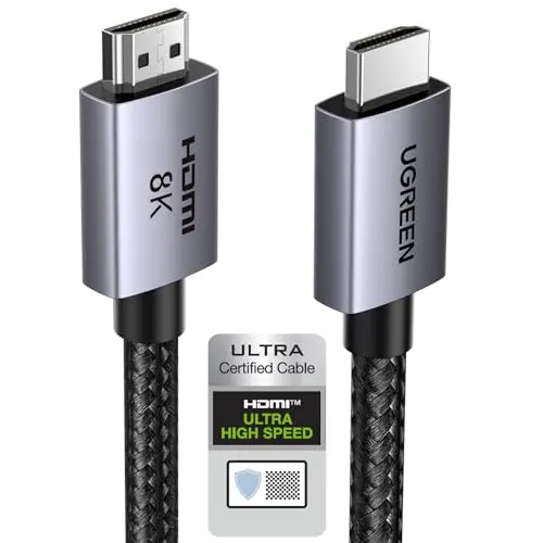 UGREEN HDMI 2.1 Kabel 3m für 8K/4K VRR HDR eARC Dolby Vision – High Speed, kompatibel mit PS5, Xbox Series X, Mac Mini M4 und Laptops