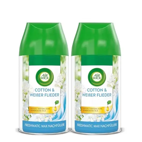 Air Wick Freshmatic Max Raumspray DUO Nachfüller (2x250 ml) – Cotton & Weißer Flieder