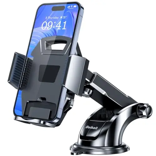 Beikell 360° Auto Handyhalterung mit Ein-Knopf-Release, für iPhone, Galaxy & andere Smartphones