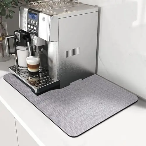NAROSEBE Kaffeemaschine Abtropfmatte, Saugstarke Matte für Küche und Bad (30x48 cm)