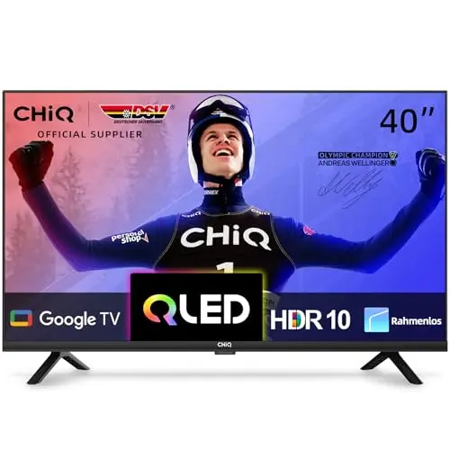 CHIQ 40 Zoll QLED Google TV mit HDR10, WLAN, Dolby Audio und Chromecast