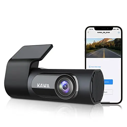 KAWA 2K Dashcam - 360° drehbar, WLAN, Notfallaufnahme, 145° Weitwinkel, Nachtaufnahme, APP Steuerung