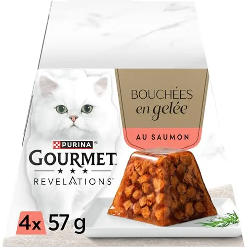 GOURMET Revelations Katzenfutter in Gelee mit Lachs | 6er Pack (348 g)