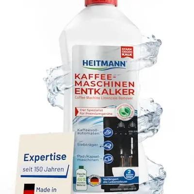 HEITMANN Kaffeemaschinen Entkalker 250 ml – Kalkreiniger für Kaffeevollautomaten, Siebträger, Pad- und Kapselmaschinen