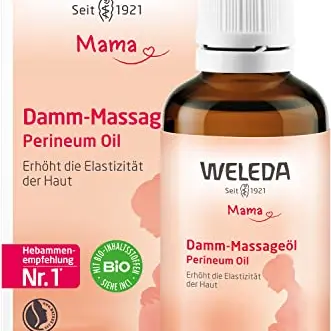 WELEDA Bio Mama Damm Massageöl – Veganes Schwangerschaftsöl mit Jojoba- und Sesamöl für elastische Haut (50ml)
