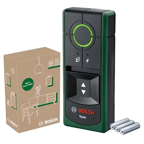 Bosch Ortungsgerät Truvo 2. Generation - Wandscanner für Kabel und Metallobjekte, einfache Ein-Knopf-Bedienung