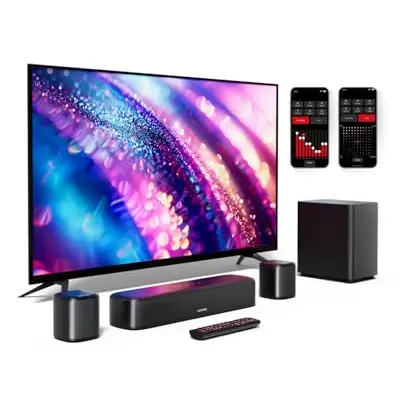 ULTIMEA 5.1 Surround Sound System mit Soundbar und Subwoofer, Bluetooth 5.3, Heimkino Erlebnis