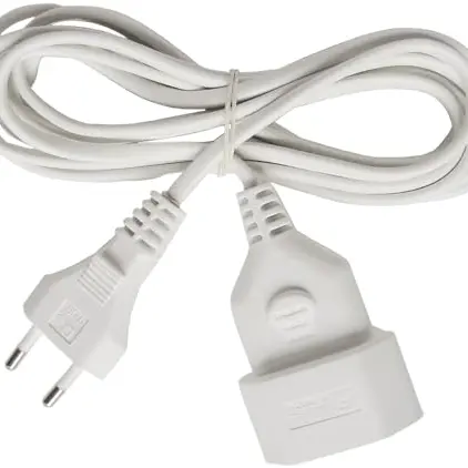 Brennenstuhl Verlängerungskabel 5m für Innenbereich mit Euro-Stecker, weiß