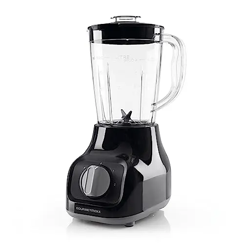 GOURMETmaxx Standmixer mit 4 Edelstahlklingen, 2 Geschwindigkeiten & Pulse, spülmaschinenfest, BPA-frei für Smoothies & mehr