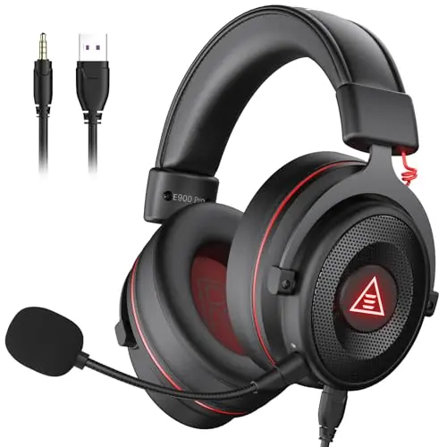 EKSA Gaming Headset mit 7.1 Surround Sound und Noise Cancelling Mikrofon für PC, Mac, Switch, PS4, PS5 und Xbox