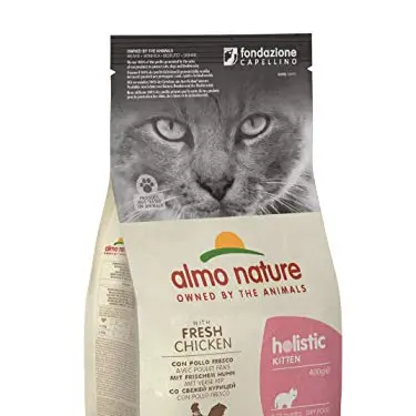 Almo Nature Holistic Kitten Huhn & Reis - Trockenfutter für Kätzchen, 6x400g