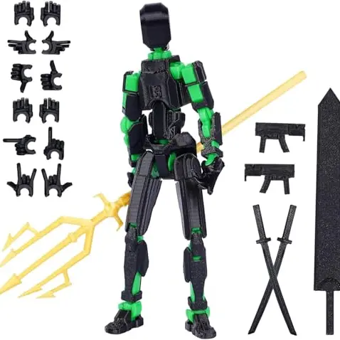 DKIIL NOIYB T13 Action Figure - Bewegliche Titan 13 Figur mit 6 Waffen und 6 Paar Händen, Ideal für Dekoration