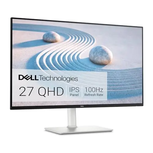 Dell S2725DS 27 Zoll QHD Monitor, 100Hz, Höhenverstellbar, Eingebaute Lautsprecher, Weiß