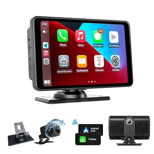 Wireless Carplay Autoradio mit 7 Zoll Touchscreen und Dashcam, GPS Navigation, Bluetooth Freisprecheinrichtung