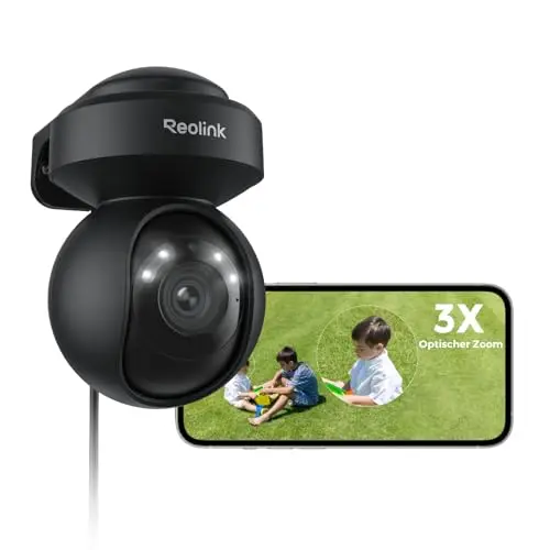 Reolink 4K PTZ Außenkamera mit Auto-Tracking und 2-Wege-Audio, E1 Outdoor Pro Series (Schwarz)